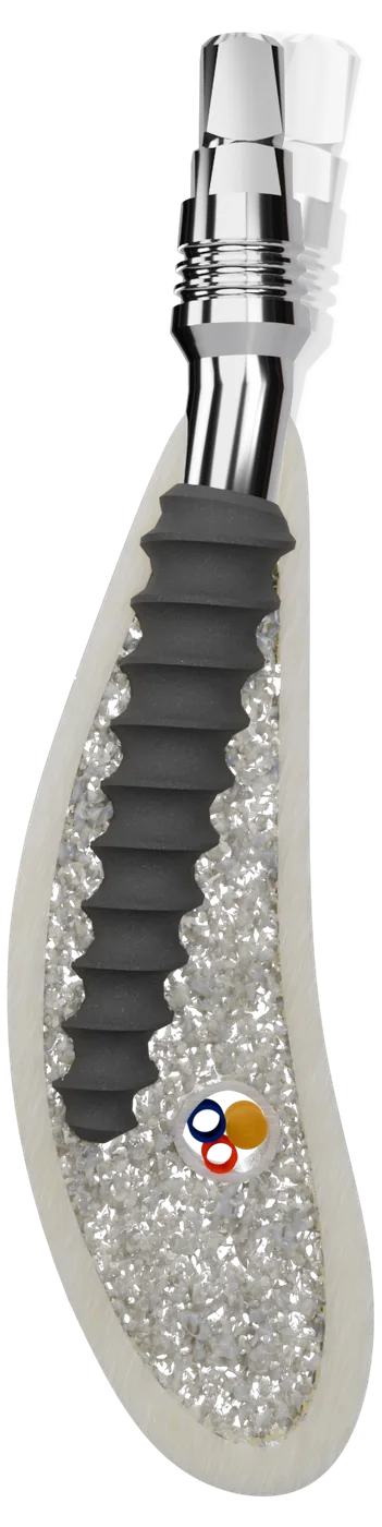 Monoimplant bendable-neck implant